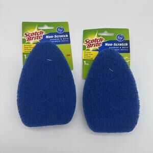 2 SCOTCH-BRITE Shower Scrubber Refill 560 Blue Non-Scratch Discontinued 3M Bath